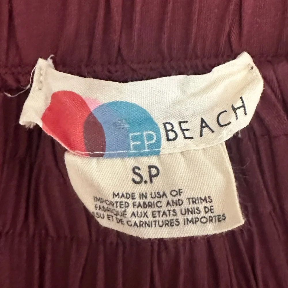 Free People Beach FP Ali Pants Plum Size Small - Picture 7 of 7